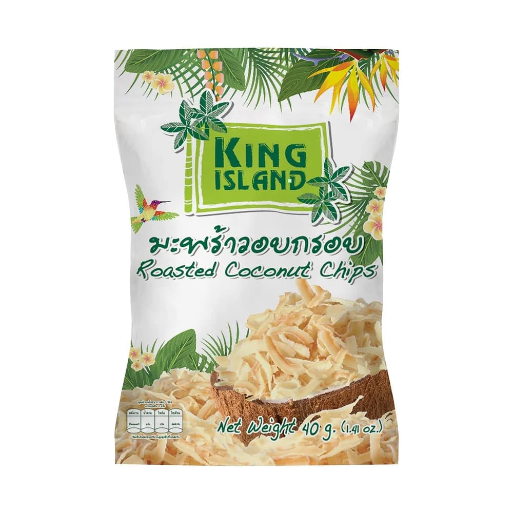 King Island pražené kokosové chipsy 40 g