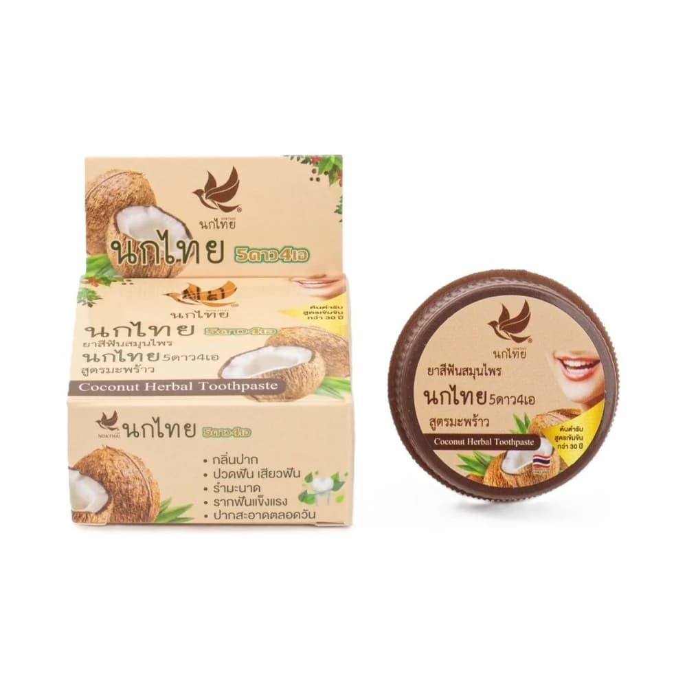Nok Thai Coconut suchá bylinná zubní pasta 25 g