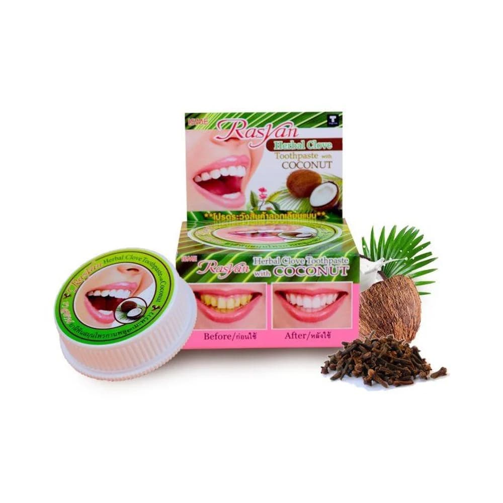 Rasyan Herbal Clove Coconut zubní pasta s hřebíčkem a kokosem 25 g