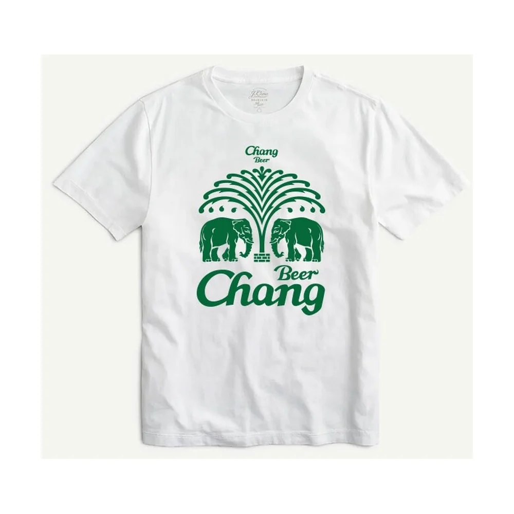 Tričko Chang Beer, bílé se zeleným logem