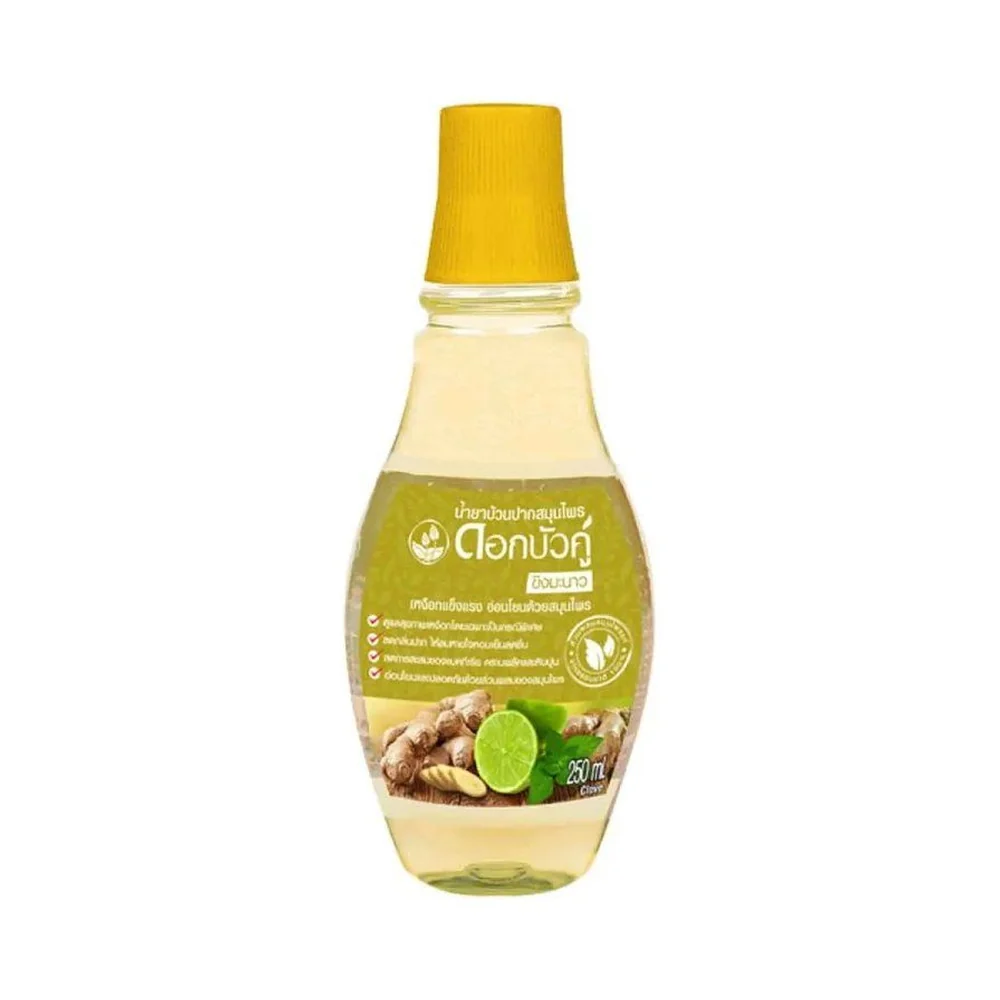 Twin Lotus Dok Bua Ku bylinná ústní voda zázvor a limeta 250 ml